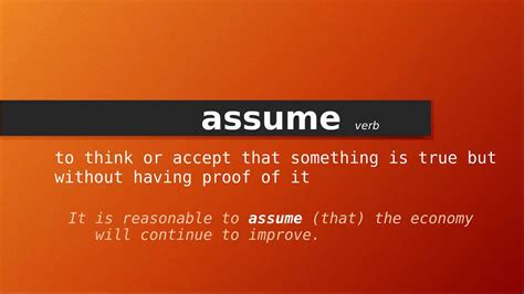 xasume|Assume Definition & Meaning .